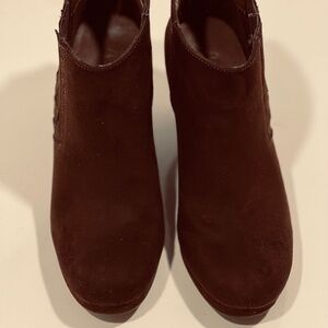 Juliette Wedge Booties (Brown) Women's size 6.5